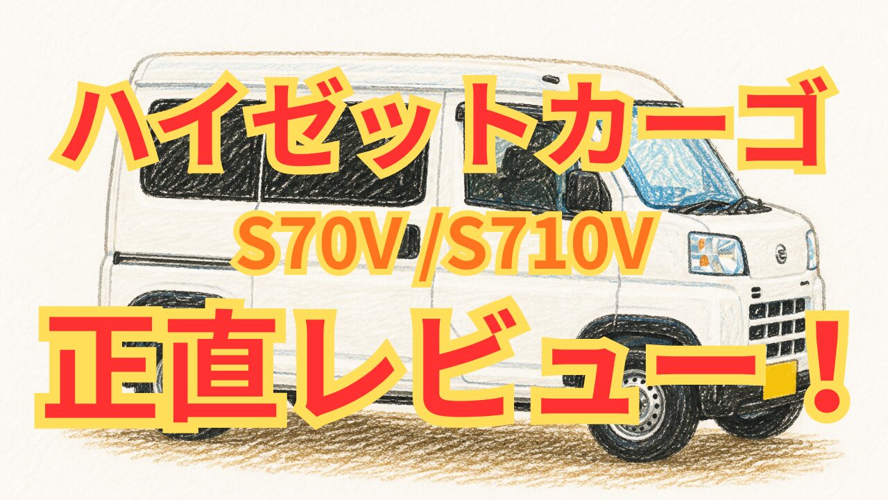 ハイゼットカーゴS710Vを1年半乗って感じたリアルな感想 正直レビュー